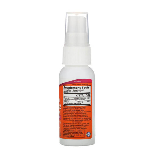 Vitamin D-3 & K-2, Liposomal Spray, Now Foods, 59 ml