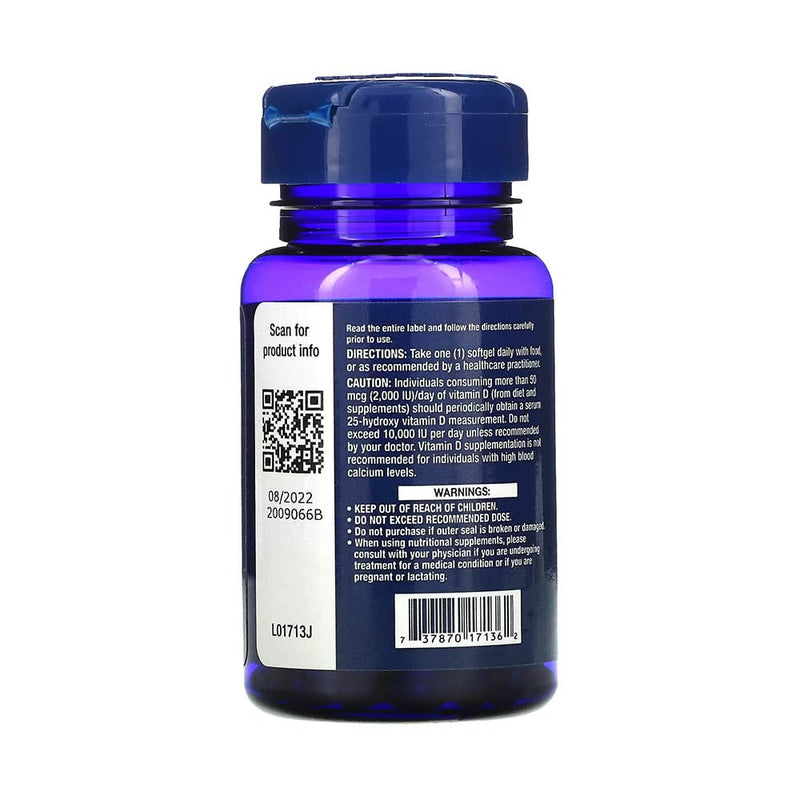 Încărcați imaginea în vizualizatorul Galerie, Vitamin D3, 125 mcg (5,000 IU), Life Extension, 60 softgels
