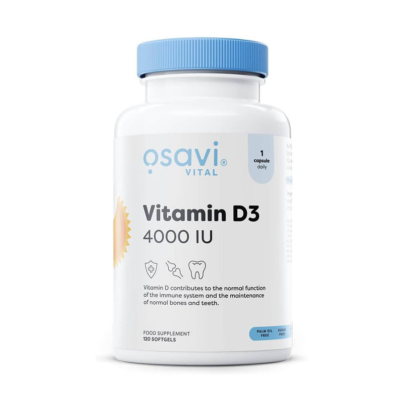Încărcați imaginea în vizualizatorul Galerie, Vitamina D3, 2000 IU, Osavi, 60 softgels
