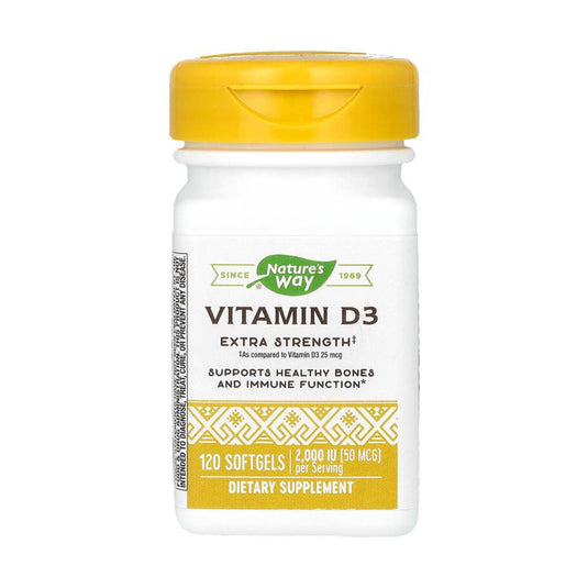 Vitamin D3, 2000 IU, Nature's Way, 120 Softgels