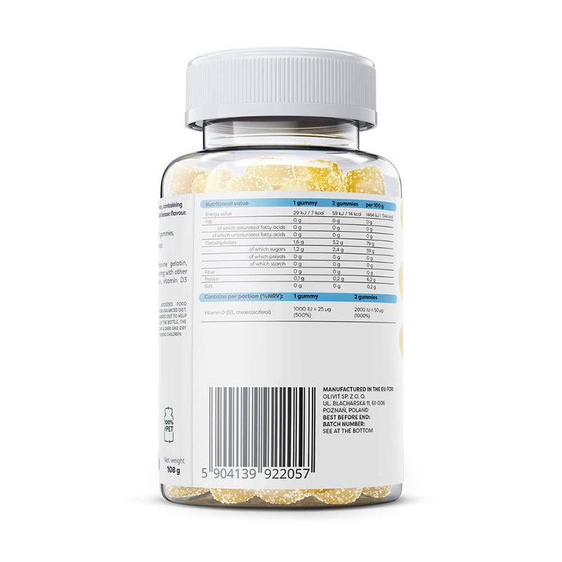 Încărcați imaginea în vizualizatorul Galerie, Vitamin D3 Gummies, 2000 IU, Osavi, 60 jeleuri
