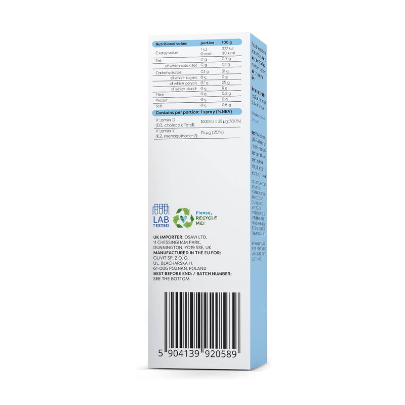 Încărcați imaginea în vizualizatorul Galerie, Vitamin D3 + K2 Oral Spray, Osavi, 25 ml
