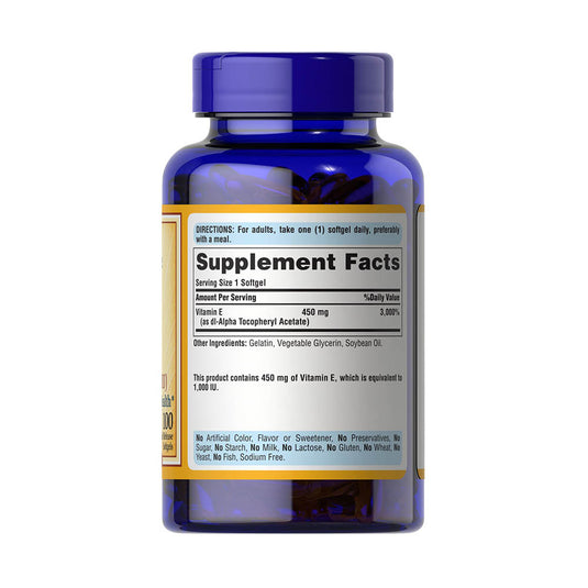 Vitamin E, 1000 IU, Puritans Pride, 100 softgels