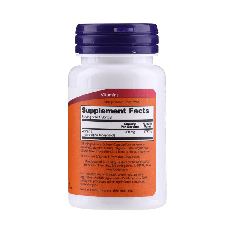 Încărcați imaginea în vizualizatorul Galerie, Vitamin E-400 (Mixed Tocopherols) 268 mg, Now Foods, 50 softgels
