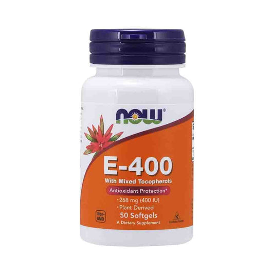Vitamin E-400 (Mixed Tocopherols) 268 mg, Now Foods, 50 softgels