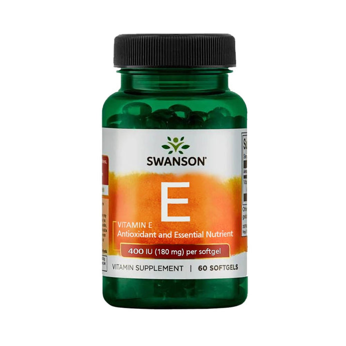 Vitamin E, 400 IU (180 mg), Swanson, 60 softgels SW1438