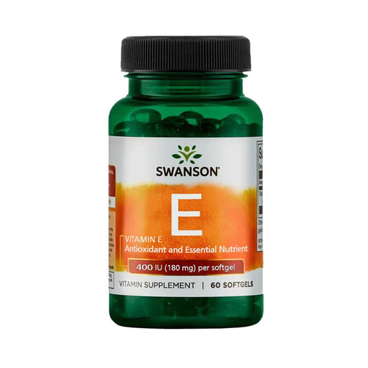 Vitamin E, 400 IU (180 mg), Swanson, 60 softgels SW1438