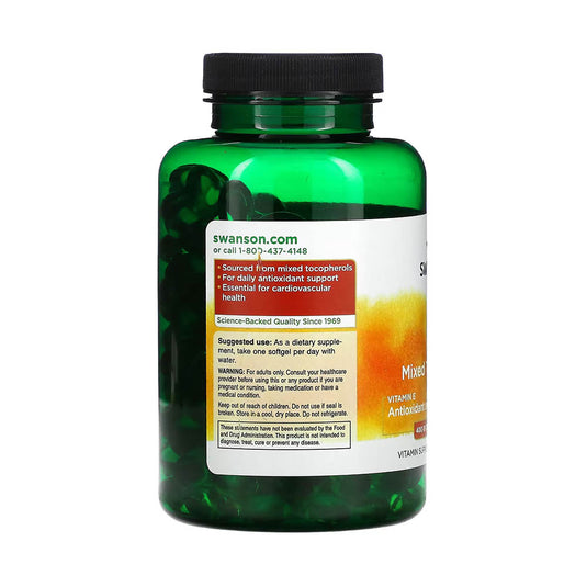 Vitamin E Mixed Tocopherols, 400 IU, Swanson, 250 softgels SW152
