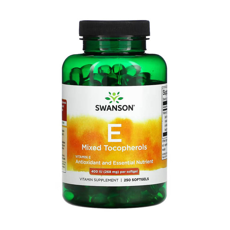 Încărcați imaginea în vizualizatorul Galerie, Vitamin E Mixed Tocopherols, 400 IU, Swanson, 250 softgels SW152
