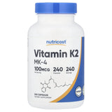 Vitamin K2 MK-4, 100 mcg, Nutricost, 240 capsule