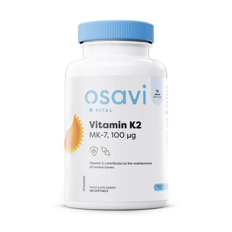 Încărcați imaginea în vizualizatorul Galerie, Vitamin K2 MK-7 (Menachinona), 100 mcg, Osavi, 60 softgels
