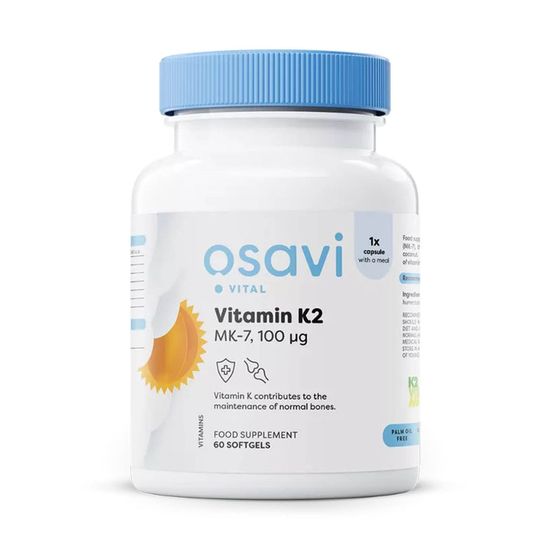 Încărcați imaginea în vizualizatorul Galerie, Vitamin K2 MK-7 (Menachinona), 100 mcg, Osavi, 60 softgels
