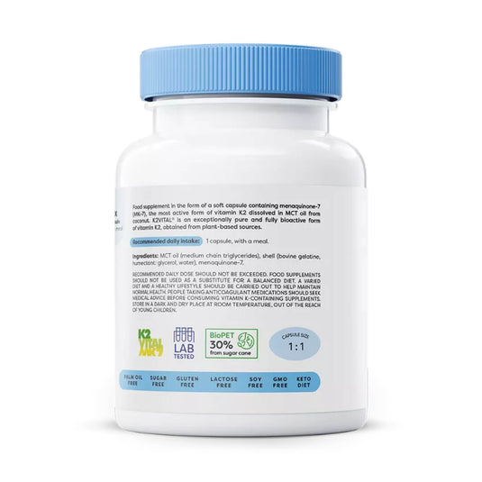 Vitamin K2 MK-7 (Menachinona), 100 mcg, Osavi, 60 softgels