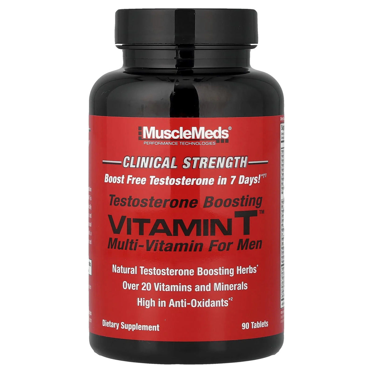 Vitamin T, Testosteron Boosting Multi-Vitamin For Men, MuscleMeds, 90 tablete