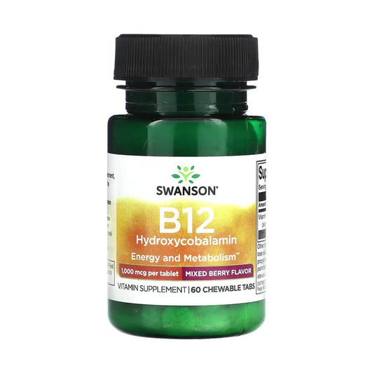 Vitamina B12 Hydroxycobalamin, 1000 mcg, Swanson, 60 tablete SWU869