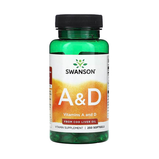 Vitaminele A și D, Swanson, 250 Softgels SW004