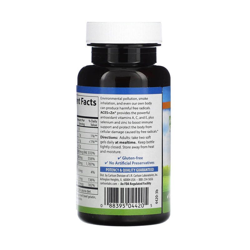 Încărcați imaginea în vizualizatorul Galerie, Vitaminele A, C, E + Selenium &amp; Zinc, Carlson, 60 Softgels
