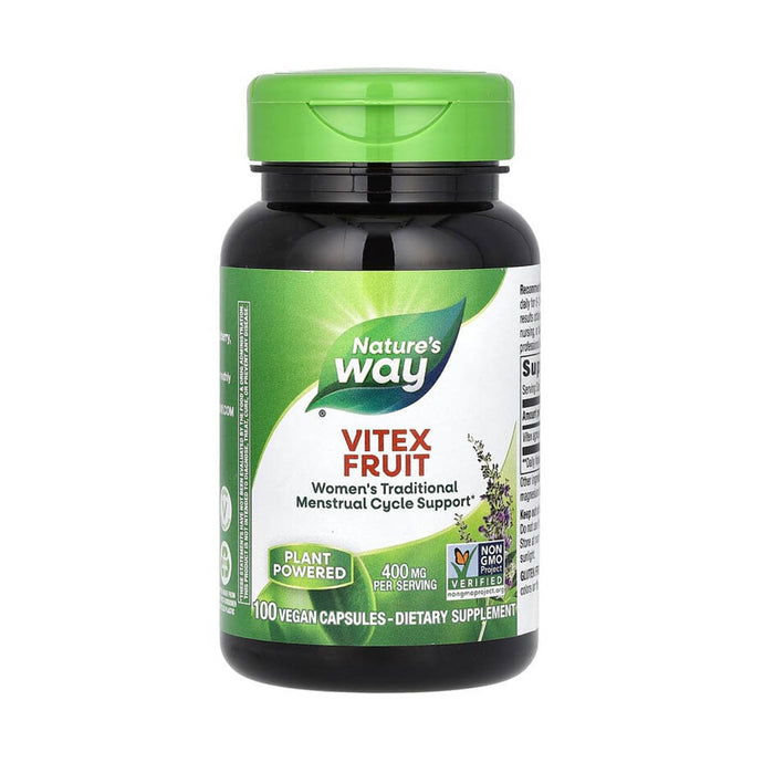 Vitex Fruit (Sănătatea Menstruală), 400 mg, Nature's Way, 100 Vegan Capsules