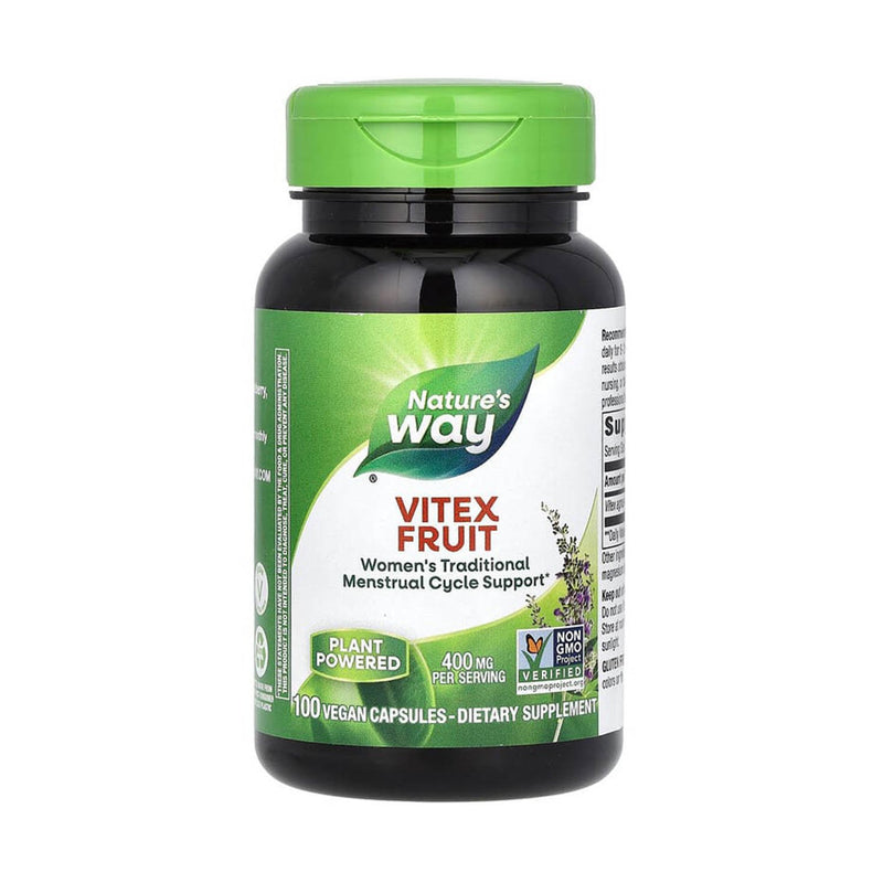Încărcați imaginea în vizualizatorul Galerie, Vitex Fruit (Sănătatea Menstruală), 400 mg, Nature&#39;s Way, 100 Vegan Capsules
