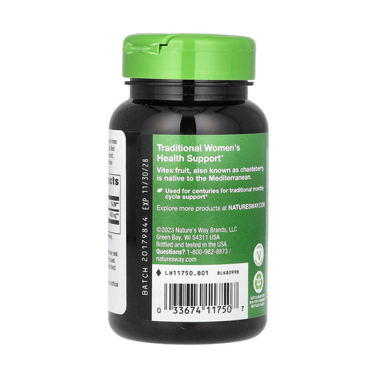 Vitex Fruit (Sănătatea Menstruală), 400 mg, Nature's Way, 100 Vegan Capsules