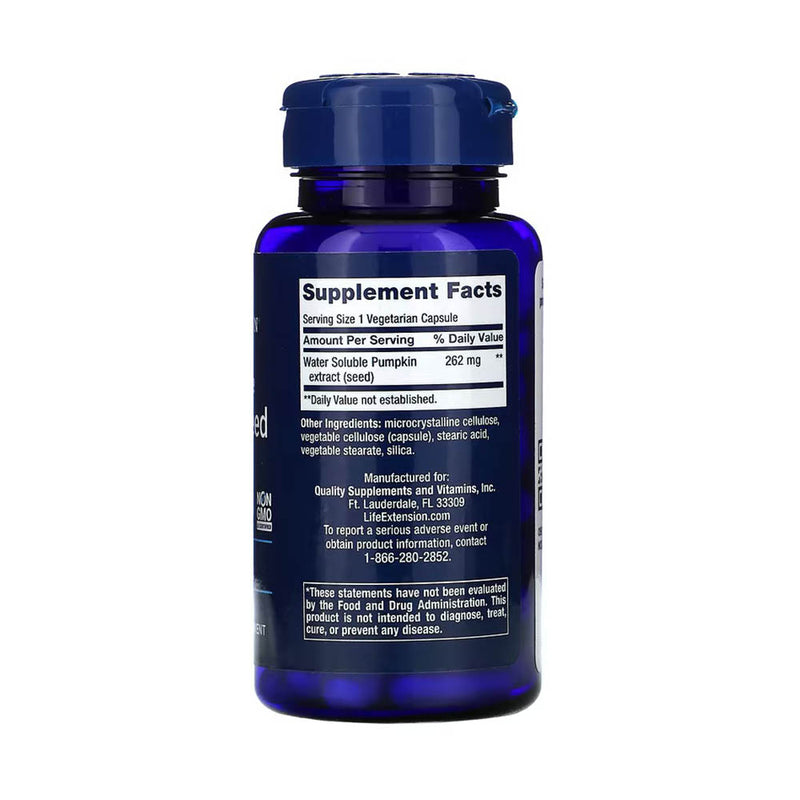 Încărcați imaginea în vizualizatorul Galerie, Pumpkin Seed Extract Water-Soluble, Life Extension, 60 capsule
