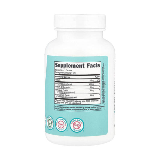 Women, DIM With Calcium D-Glucarate & Dong Quai, Nutricost, 120 capsule