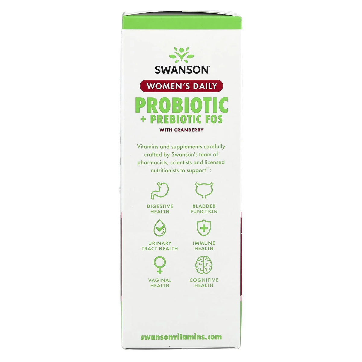 Women's Probiotic + Prebiotic FOS With Cranberry, 35 Billion CFU, Swanson, 60 capsule SW1937