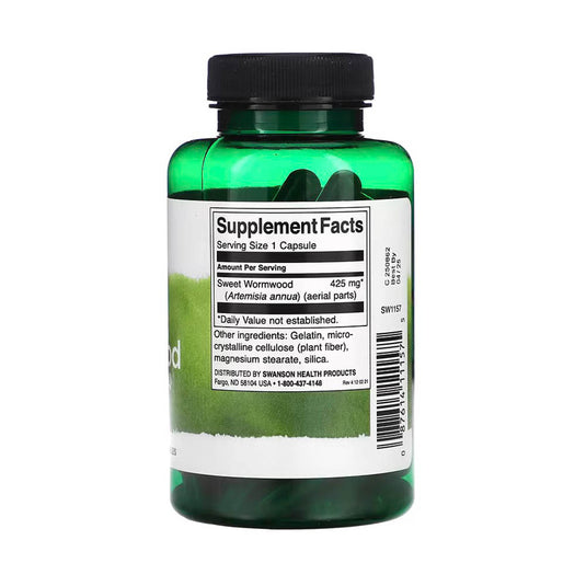 Wormwood (Artemisia Annua) Pelin Dulce, 425mg, Swanson, 90 capsule SW1157