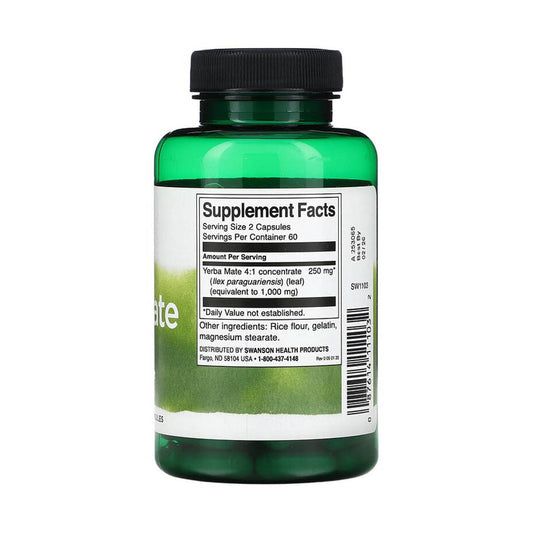 Yerba Mate, 125 mg, Swanson, 120 capsule SW1103