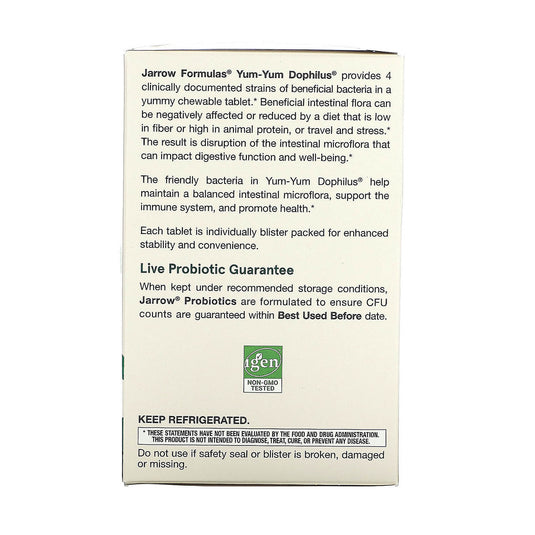 Yum-Yum Dophilus (Probiotice Copii) 1 Billion CFU, Jarrow Formulas, 120 drajeuri