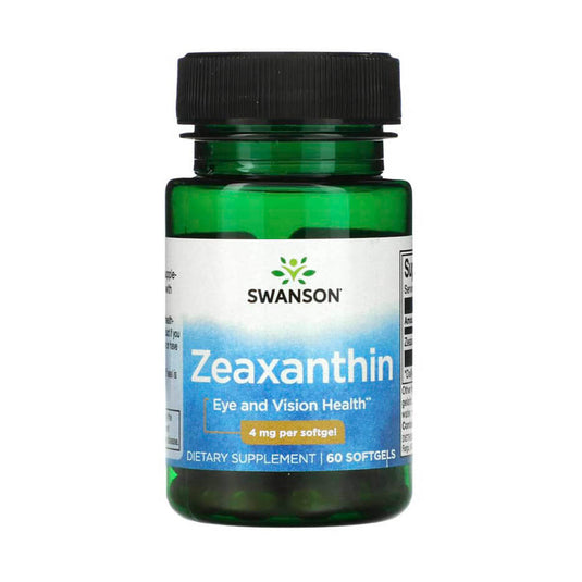 Zeaxanthin (Eye and Vision Health), 4 mg, Swanson, 60 softgels SWU254