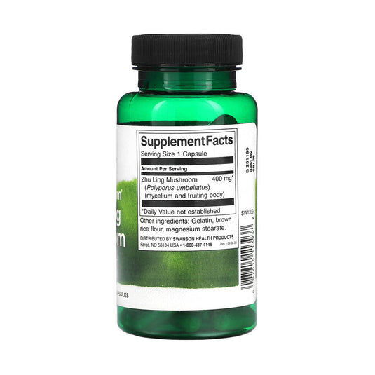 Zhu Ling Mushroom, 400 mg, Swanson, 60 capsule SW1393
