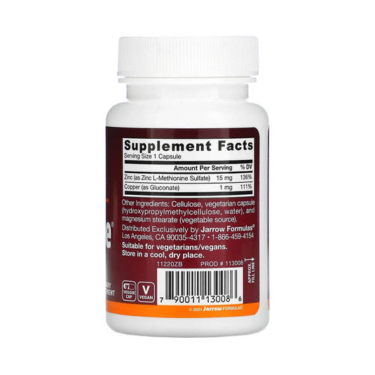 Zinc Balance (Zinc L-Methionine Sulfate), Jarrow Formulas, 100 capsule