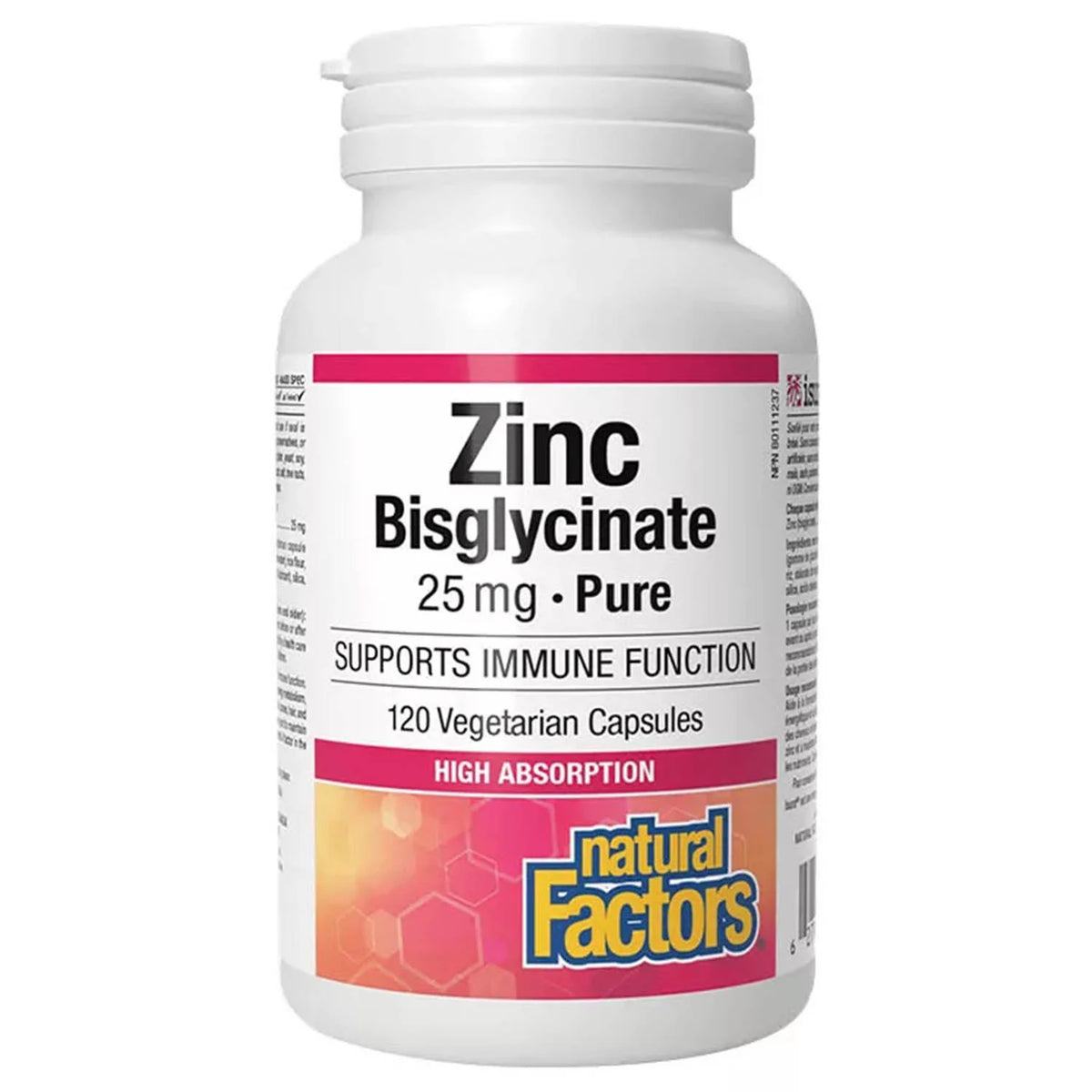 Zinc Bisglycinate, 25 mg, Natural Factors, 120 capsule