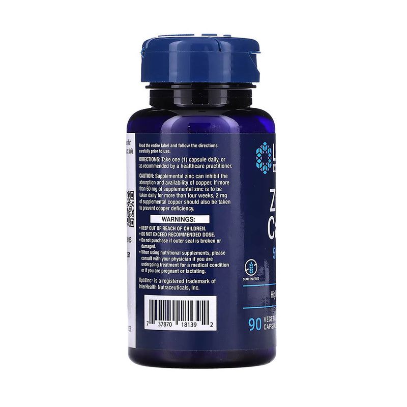 Încărcați imaginea în vizualizatorul Galerie, Zinc Caps, OptiZinc, 50 mg, Life Extension, 90 capsule
