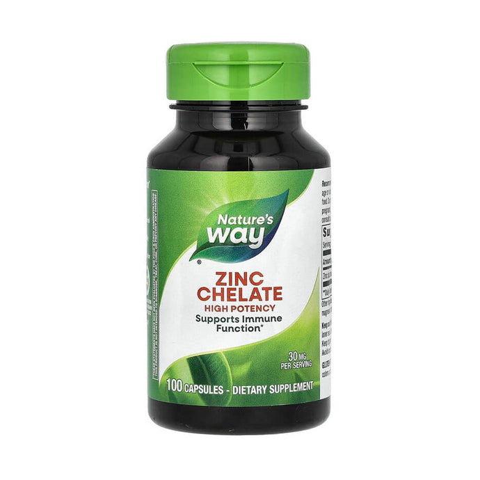 Zinc Bisglicinat Chelate, 30 mg, Nature's Way, 100 Capsule