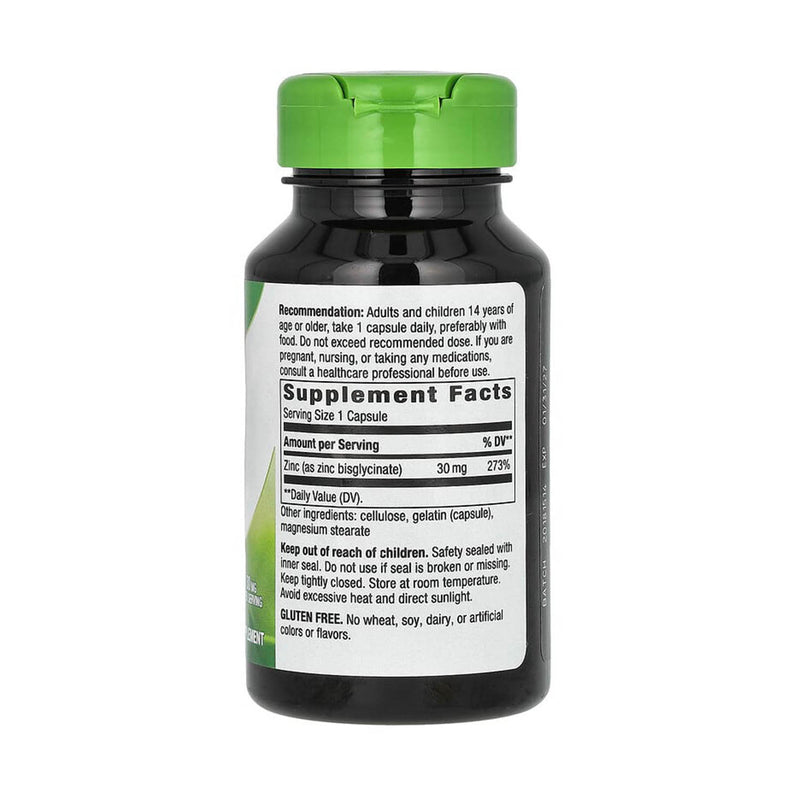 Încărcați imaginea în vizualizatorul Galerie, Zinc Bisglicinat Chelate, 30 mg, Nature&#39;s Way, 100 Capsule

