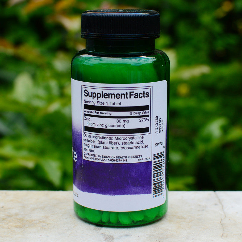 Încărcați imaginea în vizualizatorul Galerie, Zinc Gluconate, 30mg, Swanson, 250 tablete SW203
