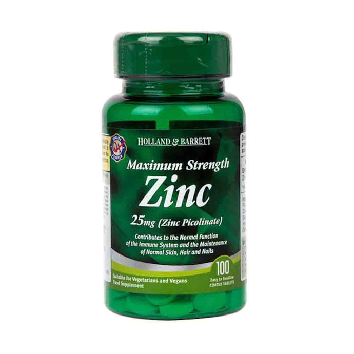 Zinc Picolinate, 25mg, Holland & Barrett, 100 tablete