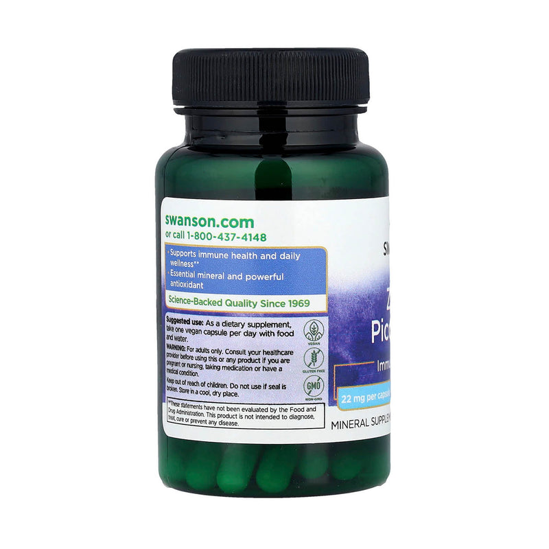 Încărcați imaginea în vizualizatorul Galerie, Zinc Picolinate Body Preferred Form, 22mg, Swanson, 60 capsule SW1113
