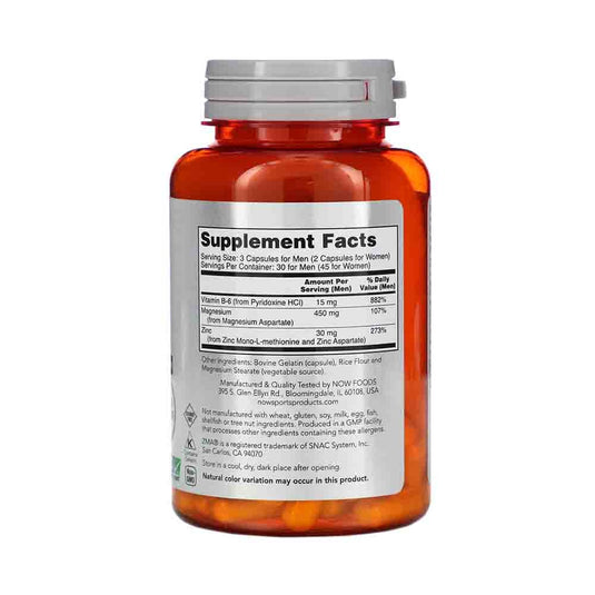 ZMA Sports Recovery (Zinc Magneziu B6) Now Foods, 90 capsule